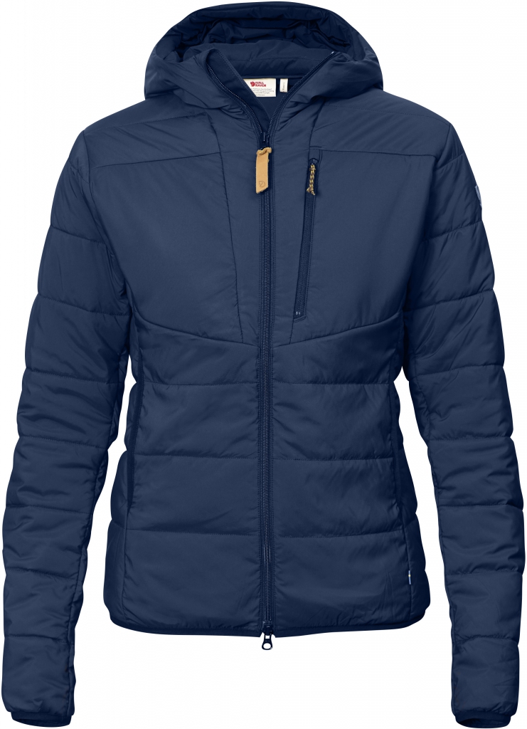 fjellreven keb padded hoodie dame - blueberry