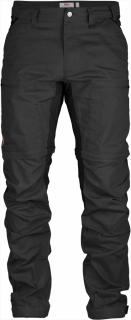 fjellreven abisko lite trekking zip-off bukse - dark grey-black