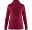 fjellreven keb fleece hoodie dame - plum - dark garnet