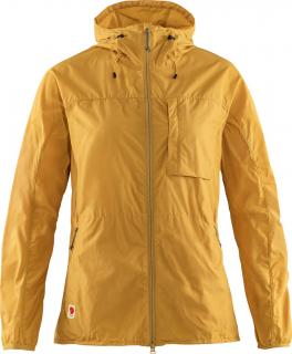 fjellreven high coast wind jacket dame - ochre