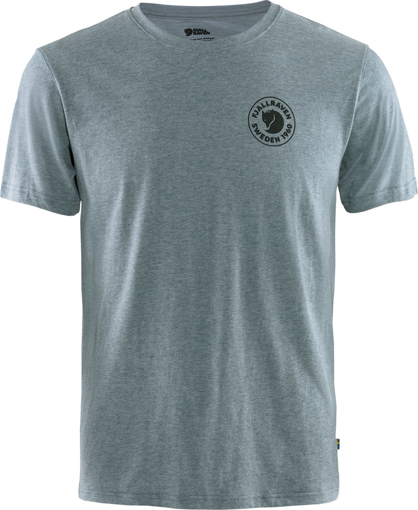 fjellreven 1960 logo t-shirt herre - uncle blue - melange