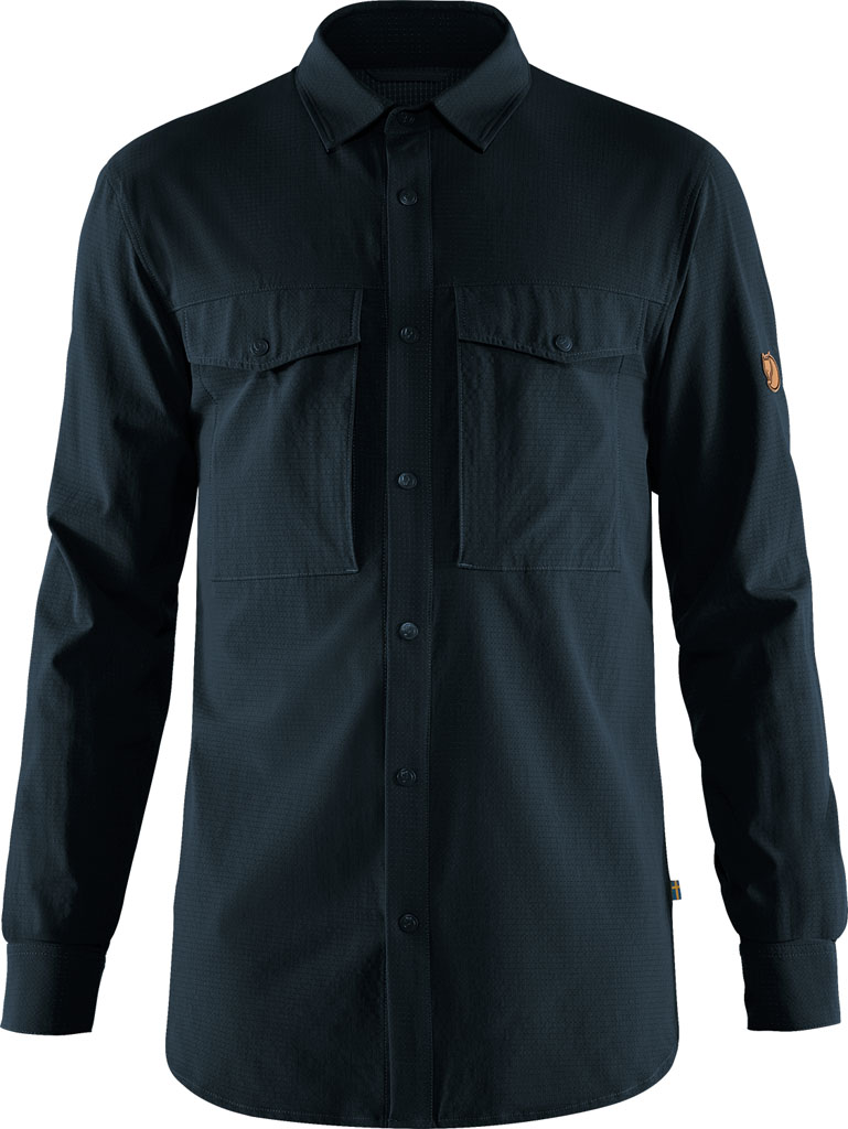 fjellreven abisko trekking shirt herre - dark navy