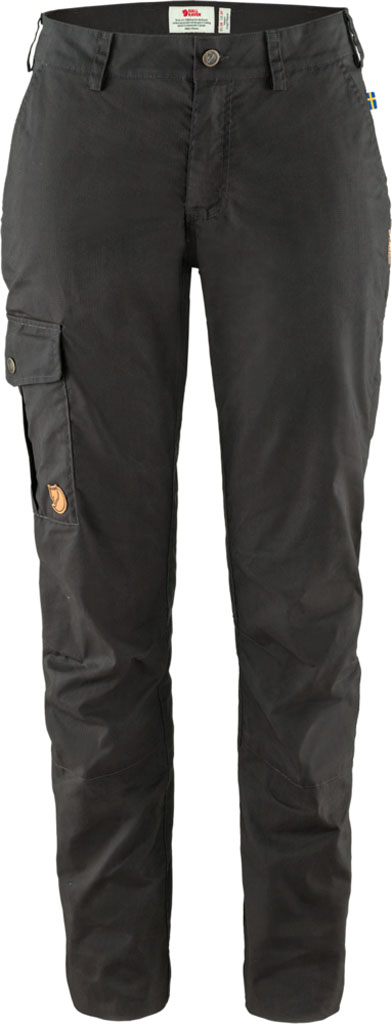 fjellreven karla lite curved trousers dame - dark grey