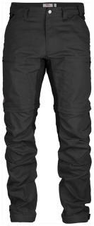 fjellreven abisko lite trekking zip-off bukse regular herre - dark grey - black