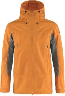 fjellreven abisko lite trekking jakke herre - ember orange - super grey