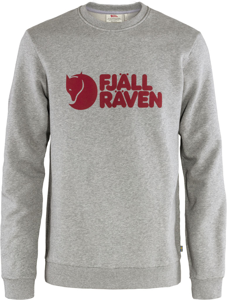 fjellreven fjällräven logo sweater herre - grey - melange