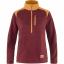 fjellreven vardag lite fleece dame - bordeaux red - spicy orange