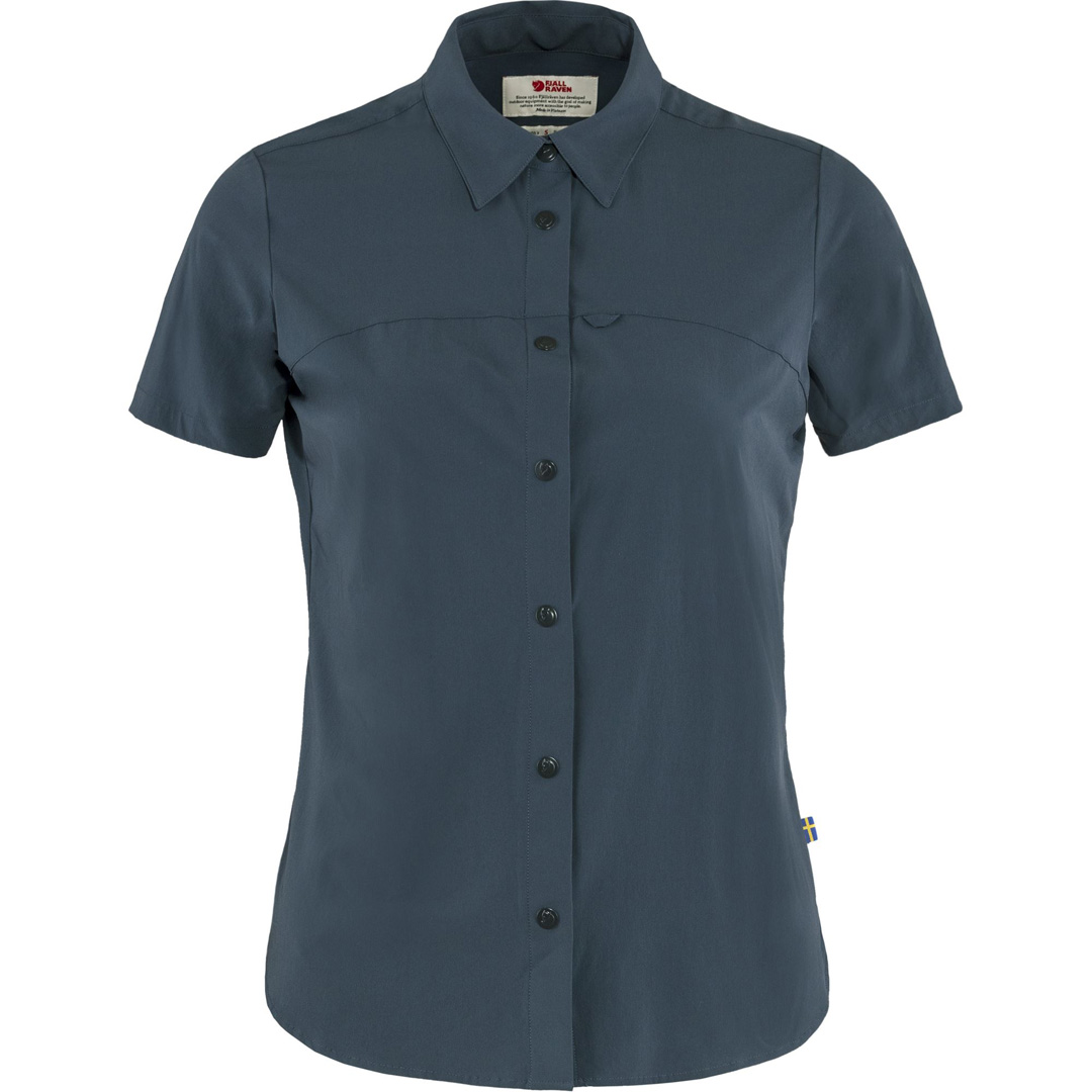 fjellreven high coast lite shirt ss dame - navy