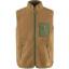 fjellreven vardag pile fleece vest herre - buckwheat brown - laurel green