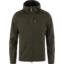 fjellreven keb fleece hoodie herre - deep forest