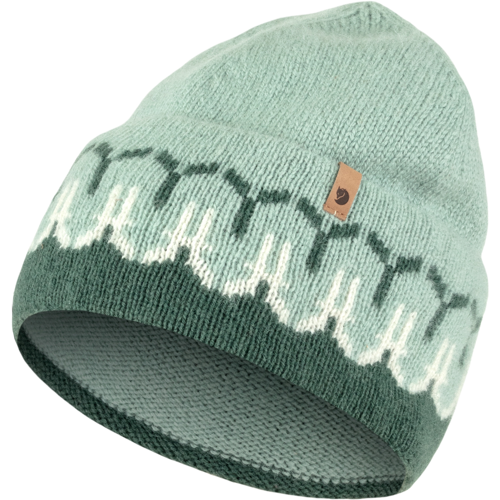 fjellreven Övik path knit beanie - deep patina - misty green