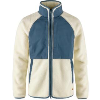fjellreven vardag pile jacket herre - chalk white - indigo blue