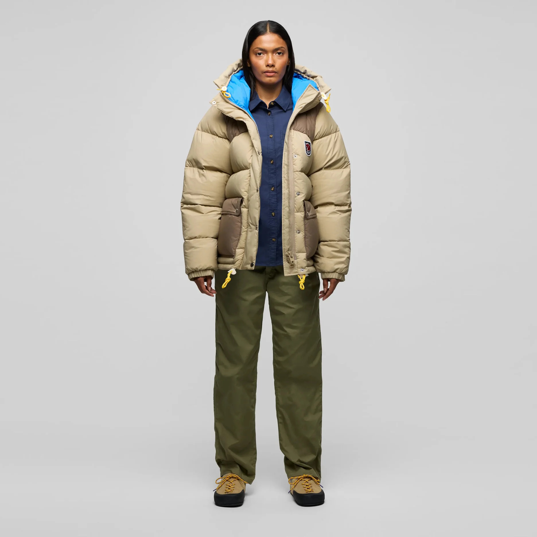 Flerfarget, varm dunjakke Expedition Down Lite Blocked dame