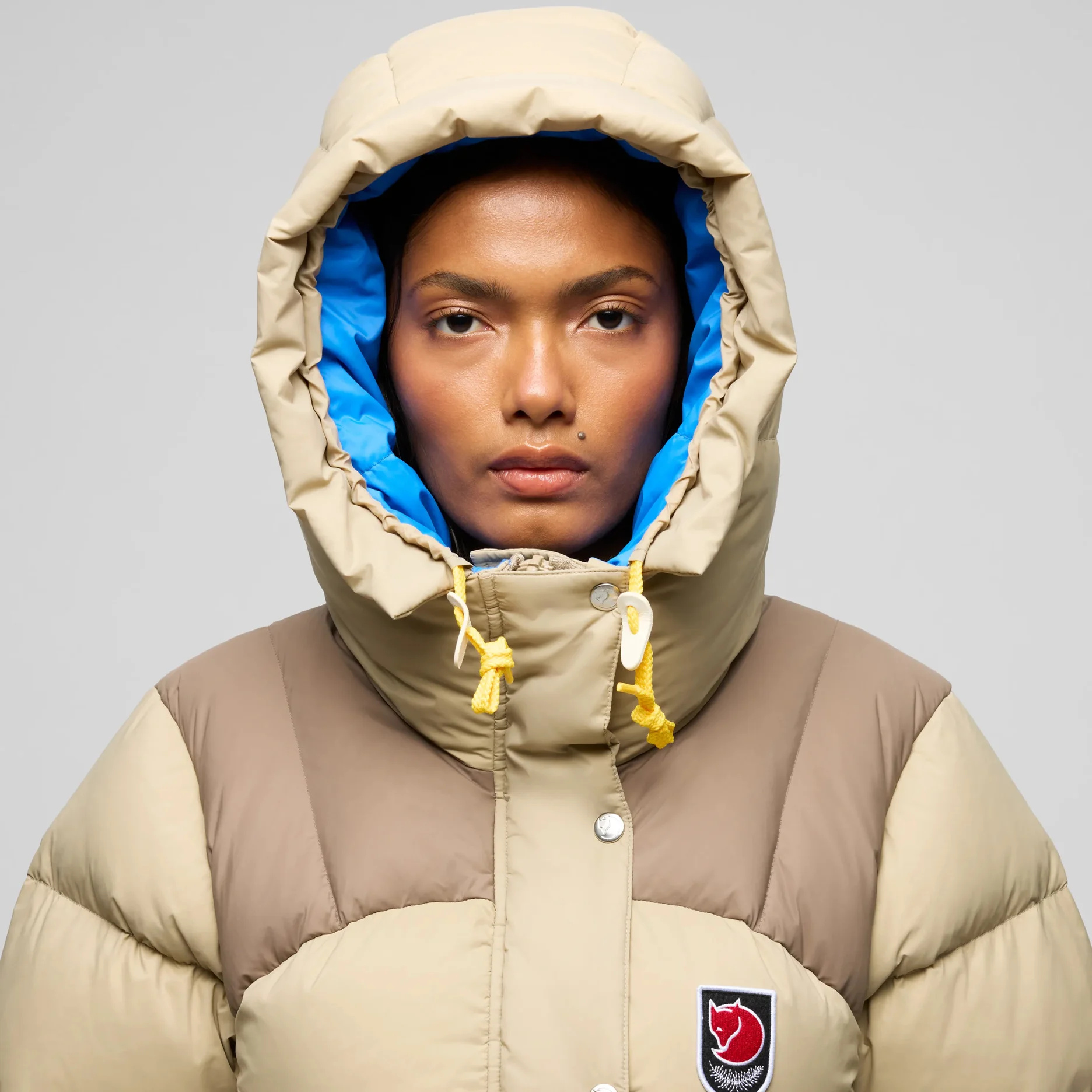 Flerfarget, varm dunjakke Expedition Down Lite Blocked dame