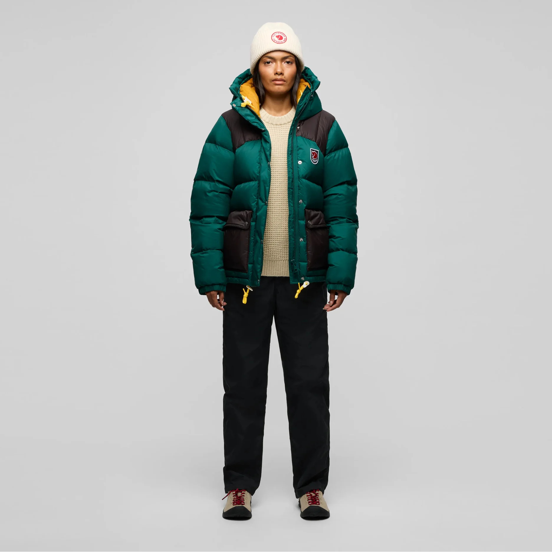 Flerfarget, varm dunjakke Expedition Down Lite Blocked dame
