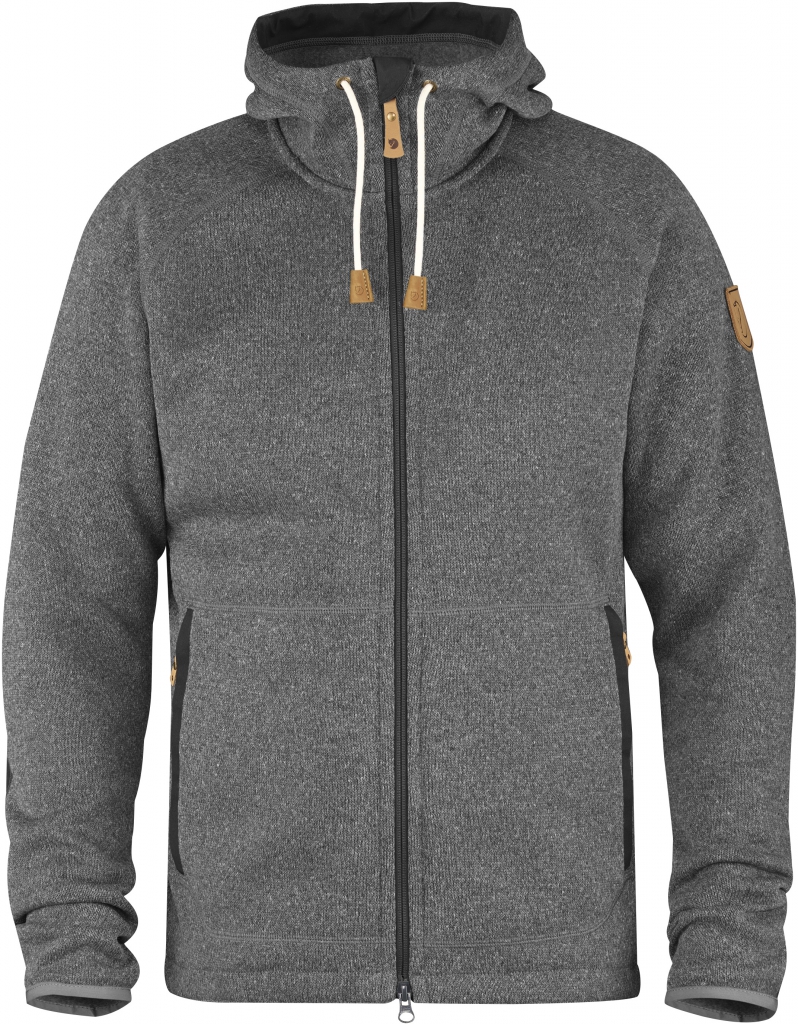 fjellreven Övik fleece hoodie - dark grey