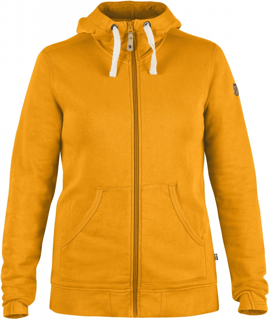 fjellreven Övik hoodie dame - campfire yellow