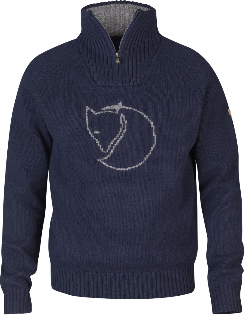 fjellreven red fox sweater - dark navy
