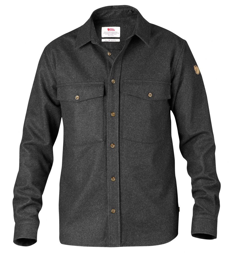 fjellreven Övik wool shirt - dark grey