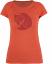 fjellreven abisko trail t-shirt print dame - flame orange
