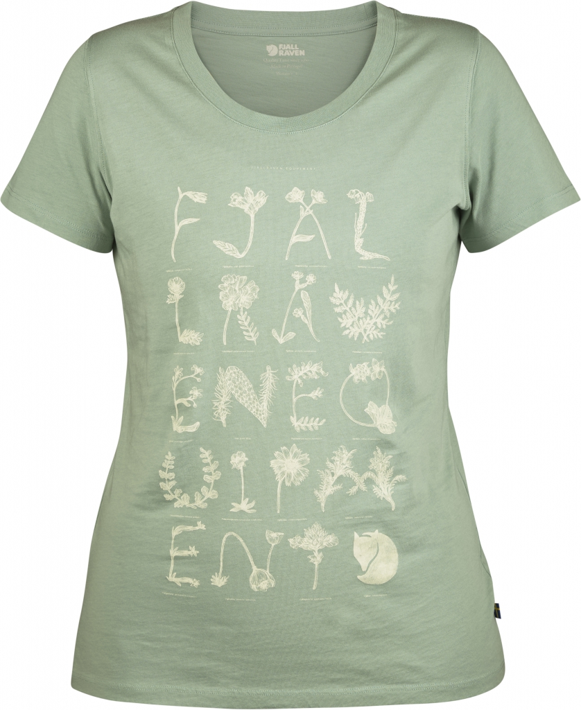 fjellreven alphabotanical t-shirt dame - ocean mist