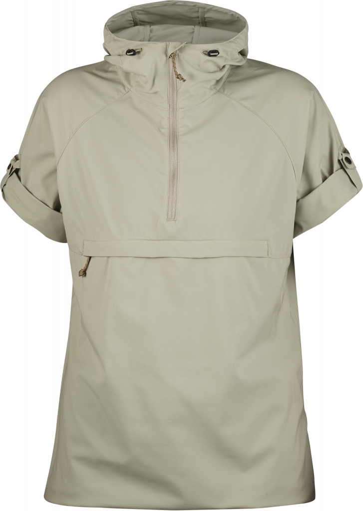fjellreven high coast hooded shirt ss dame - limestone