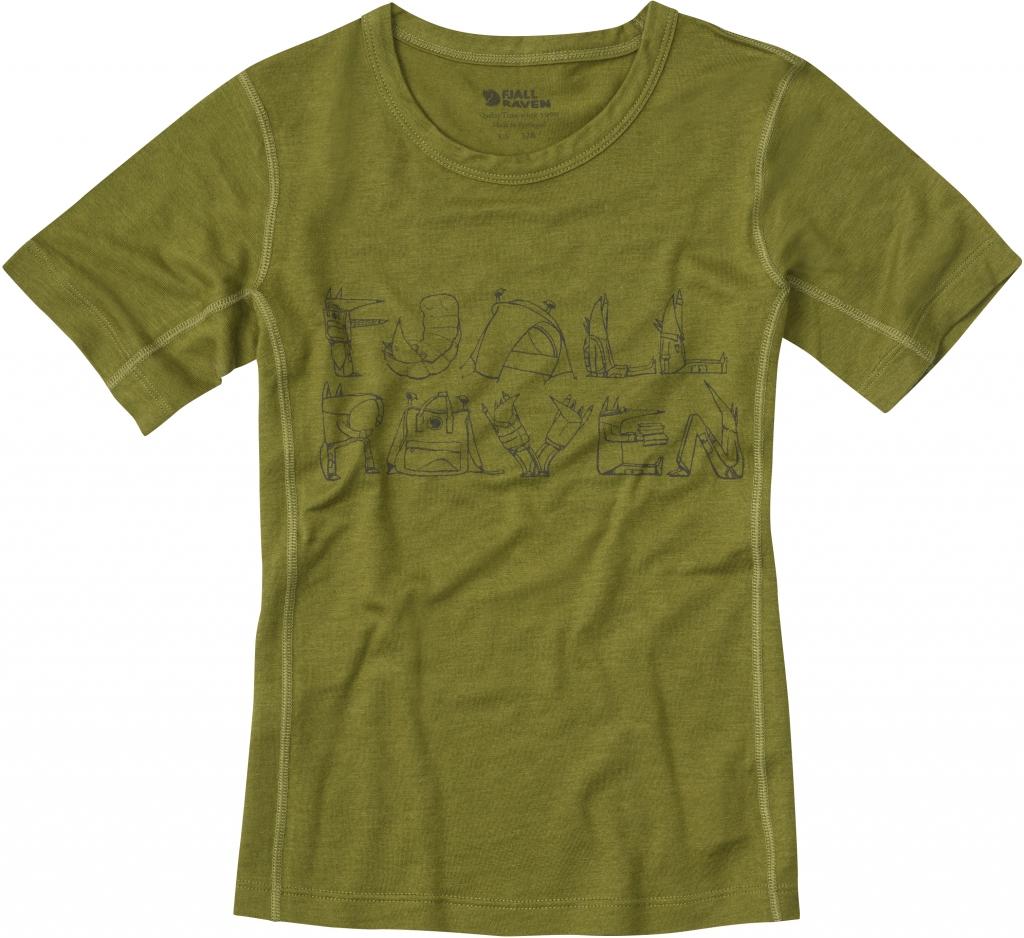 fjellreven kids trail t-shirt - avocado