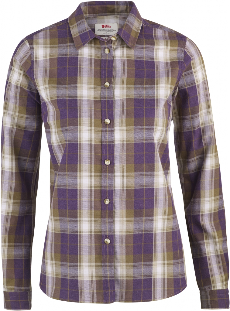 fjellreven Övik flannel shirt dame - alpine purple