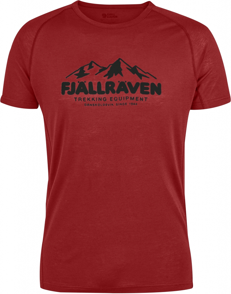 fjellreven abisko trail t-shirt print herre - lava