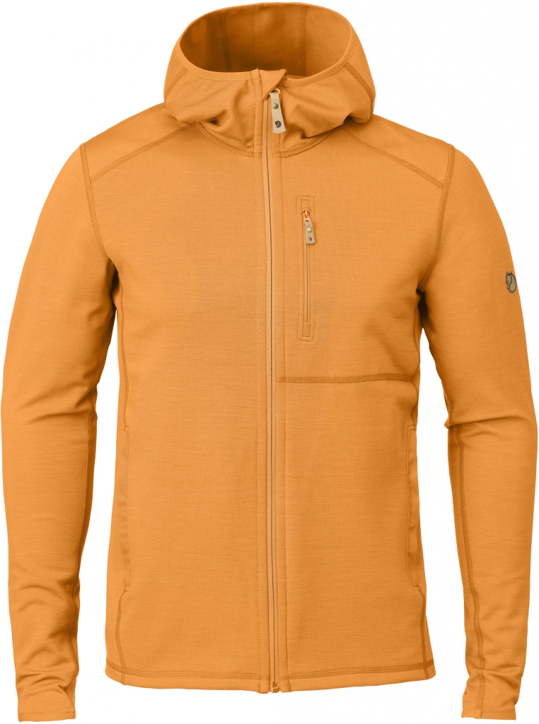 fjellreven keb fleece hoodie herre - seashell orange