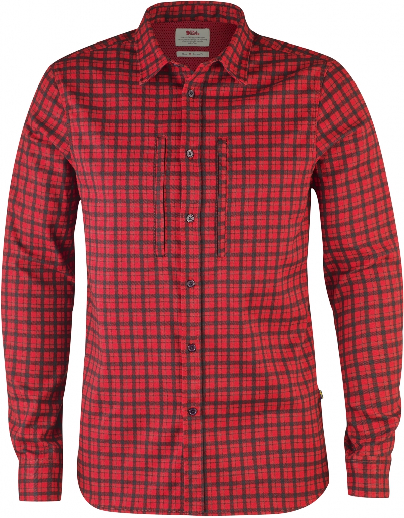 fjellreven lappland flannel shirt ls herre - red