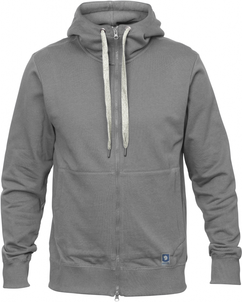 fjellreven greenland zip hoodie herre - grey