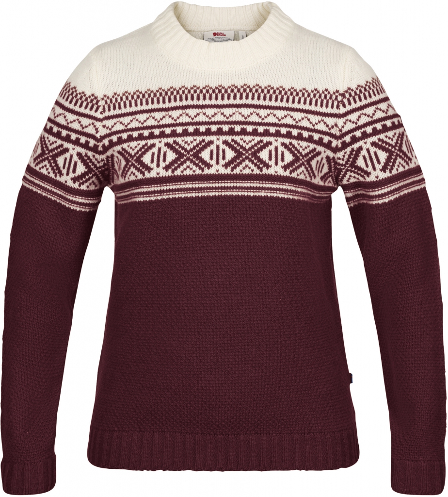 fjellreven Övik scandinavian sweater dame - dark garnet
