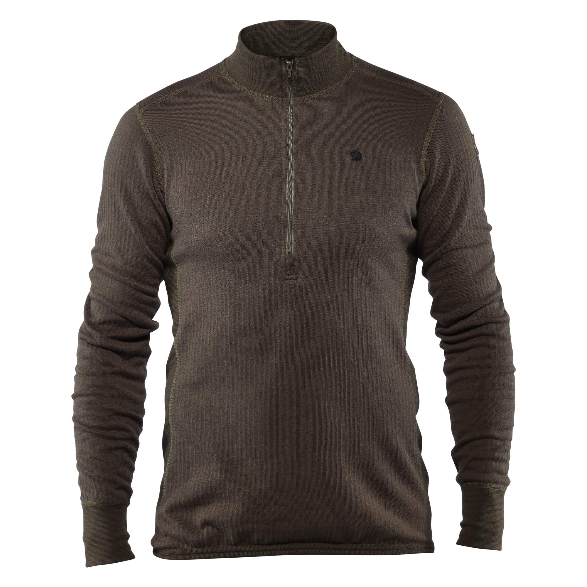 fjellreven värmland woolterry half zip herre - dark olive