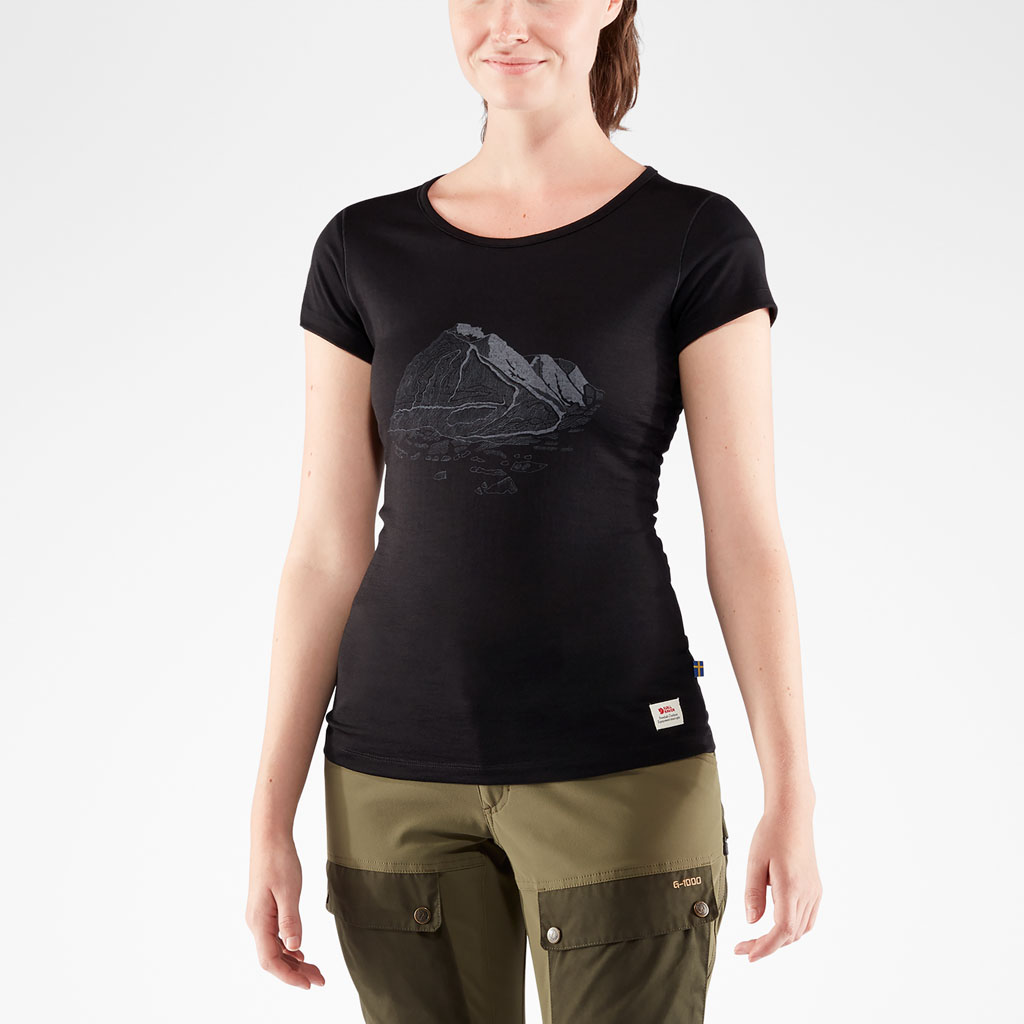 Fjellreven Keb Wool T-Shirt Print Dame - Image 3