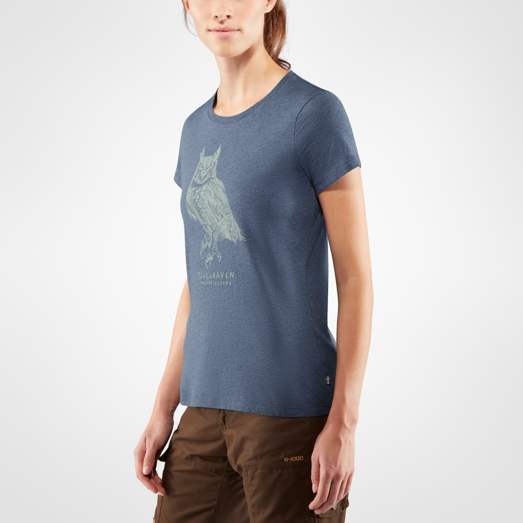 Fjellreven Owl Print T-Shirt Dame - Image 3