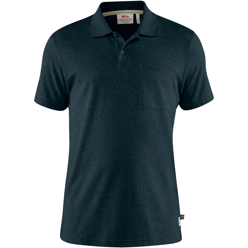 fjellreven greenland re-cotton polo shirt herre - dark navy