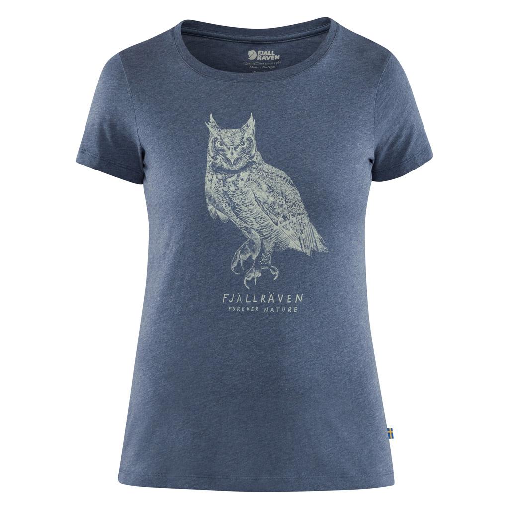 fjellreven owl print t-shirt dame - uncle blue