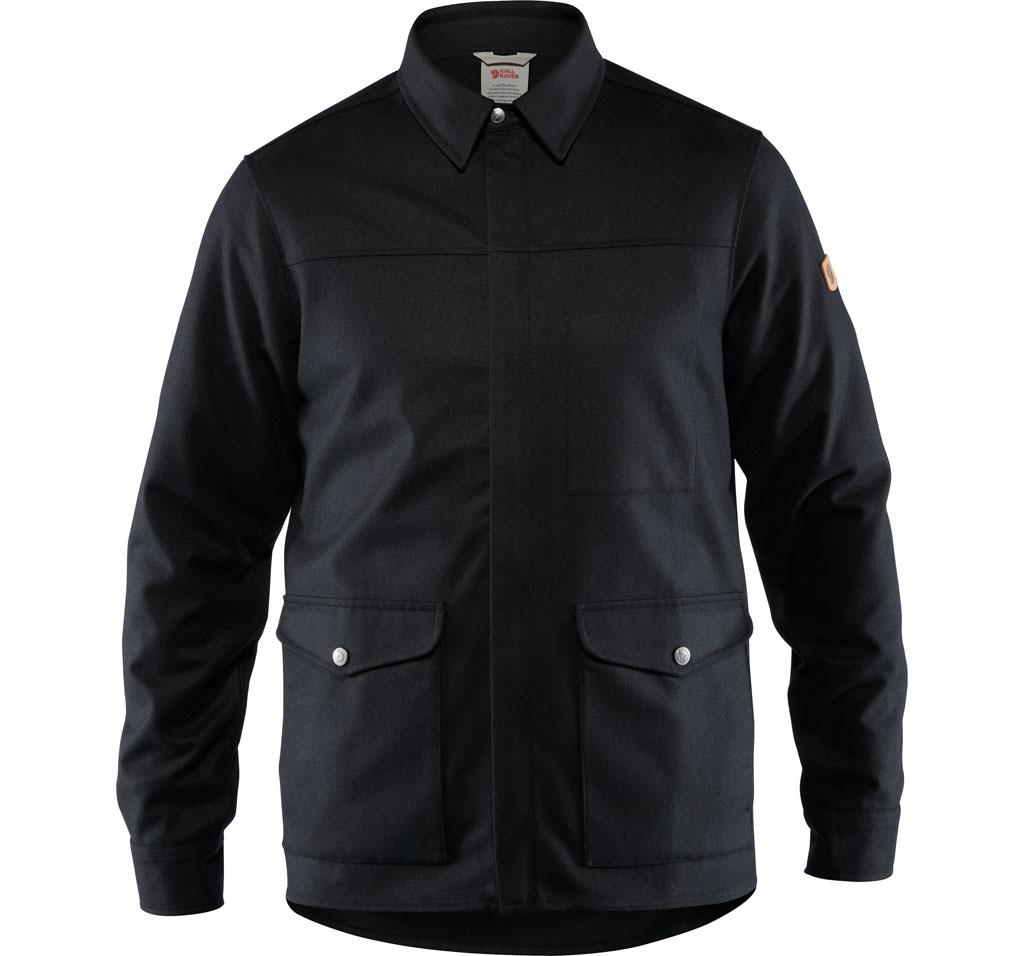 fjellreven greenland re-wool shirt jacket herre - black