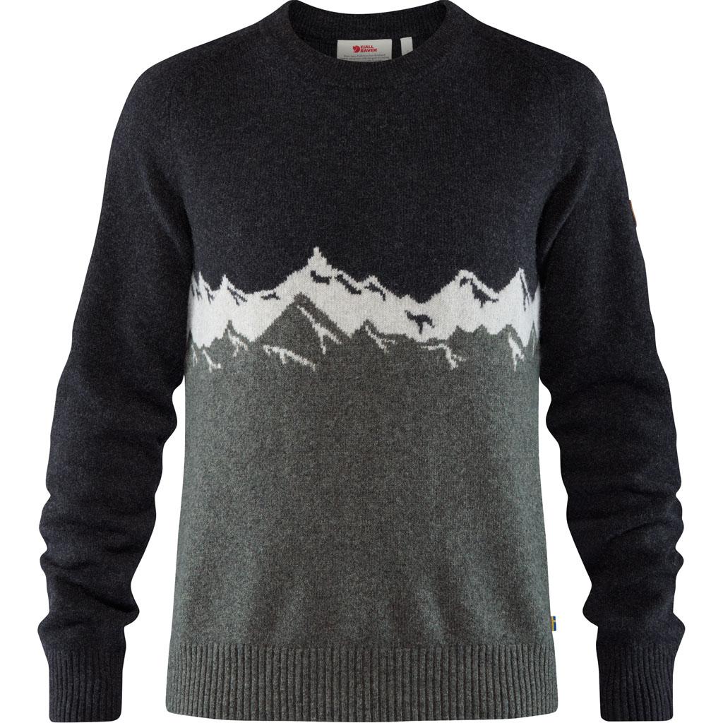fjellreven greenland re-wool view sweater herre - dark grey