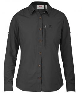 fjellreven abisko hike shirt ls dame - dark grey