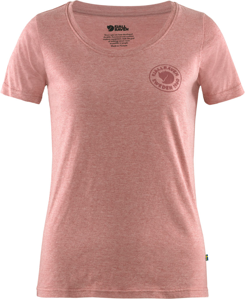 fjellreven 1960 logo t-shirt dame - raspberry red - melange