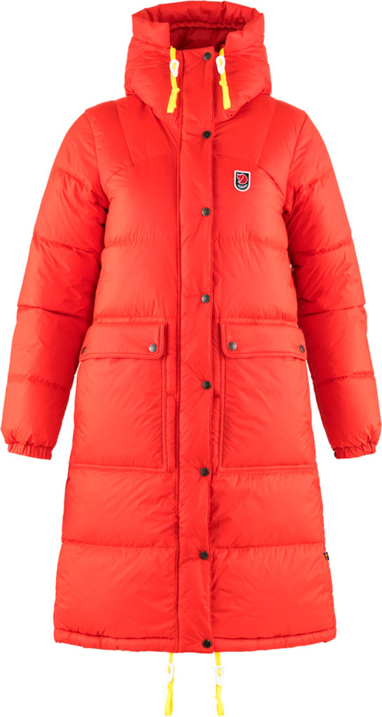 fjellreven expedition long down parka dame - true red