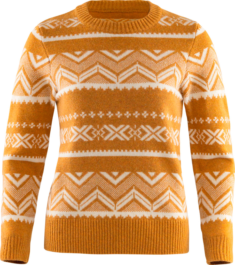 fjellreven greenland re-wool pattern knit dame - acorn