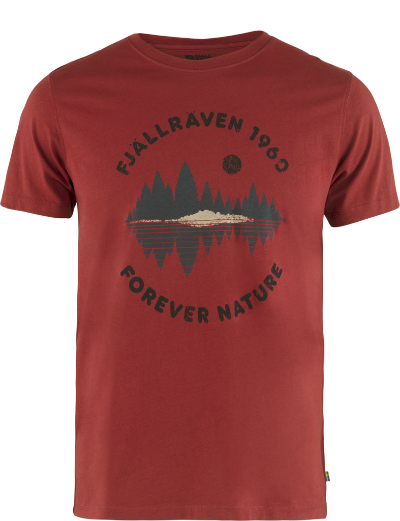fjellreven forest mirror t-skjorte herre - deep red