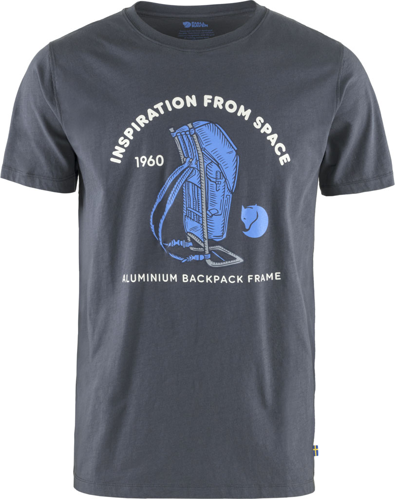 fjellreven space t-shirt print herre - navy