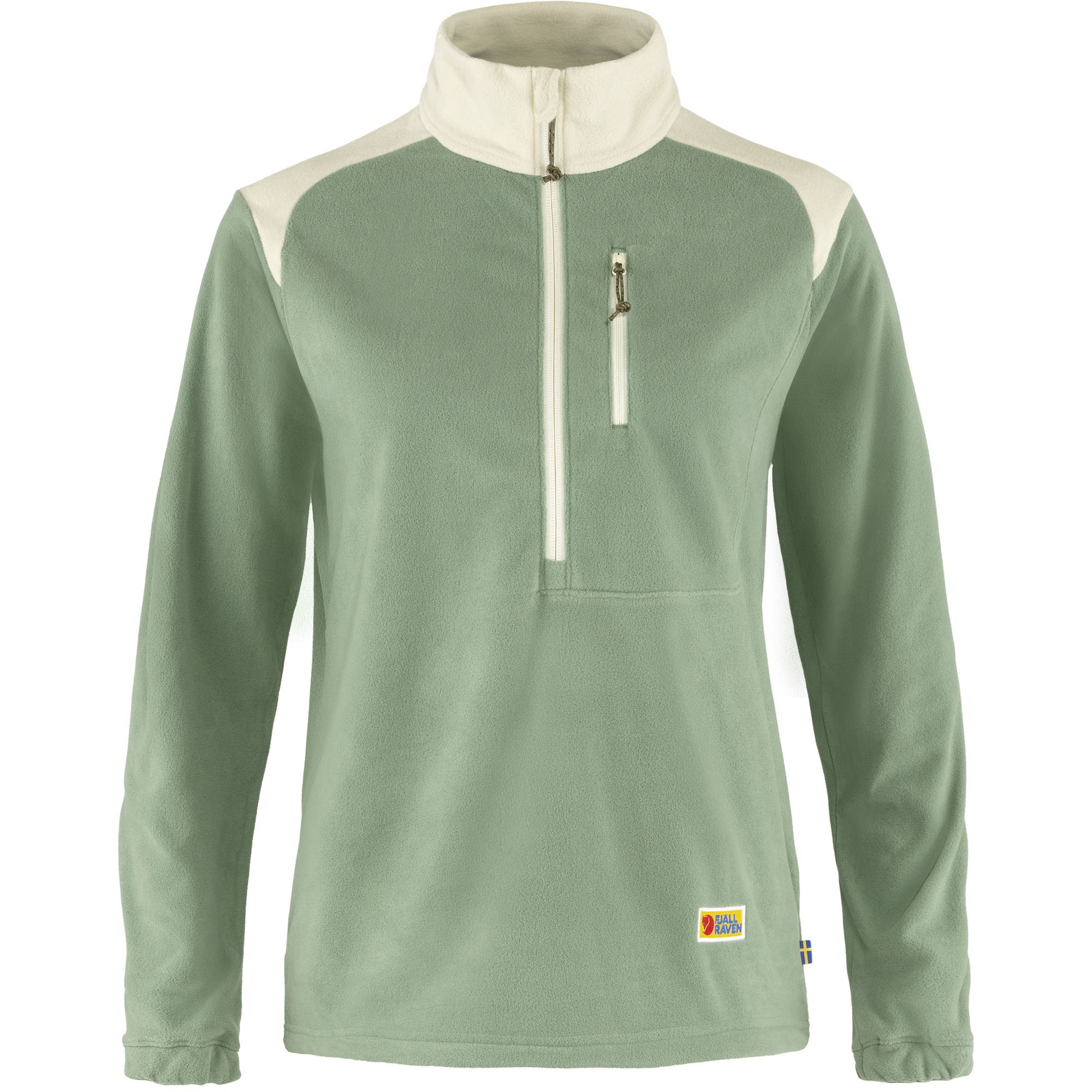 fjellreven vardag lite fleece dame - sage green - chalk white