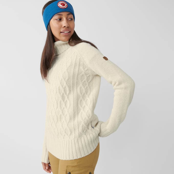 Fjällräven Övik Cable Knit Roller Neck Dame - Image 5