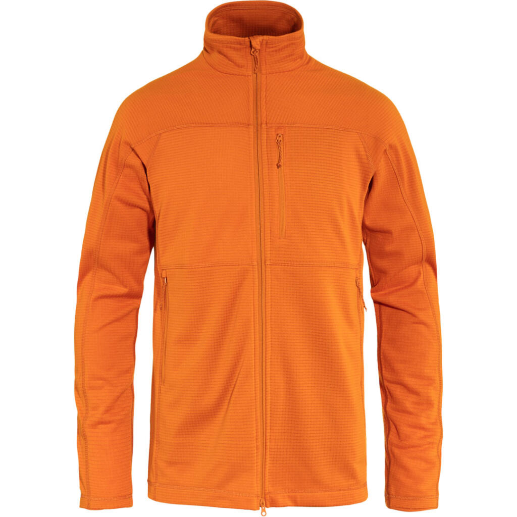fjellreven abisko lite fleece jacket herre - sunset orange