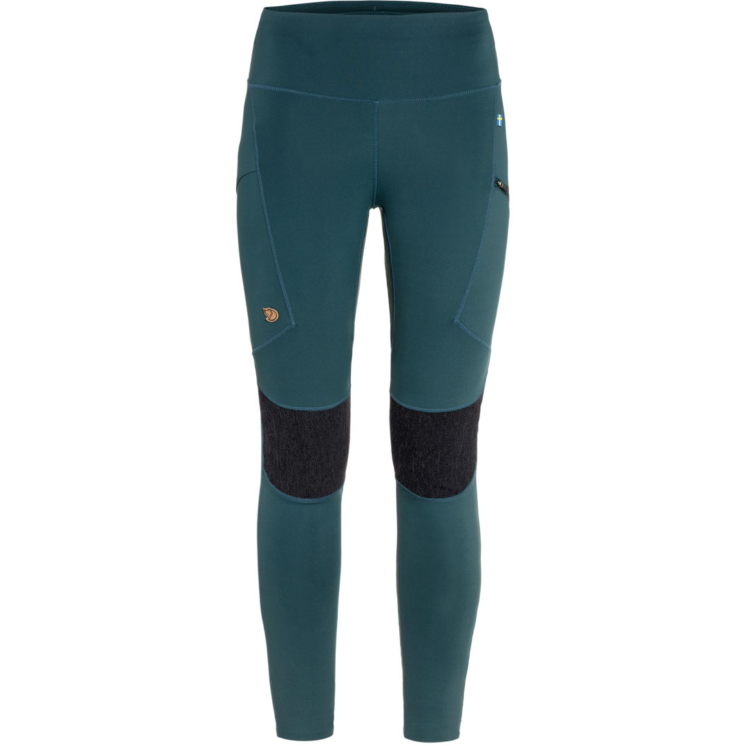 fjellreven abisko trekking tights hd dame - mountain blue